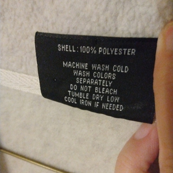 South Pole Fleece 1/4 Zip Pullover White Pull String Hem Soft Warm Layering L - Picture 10 of 10